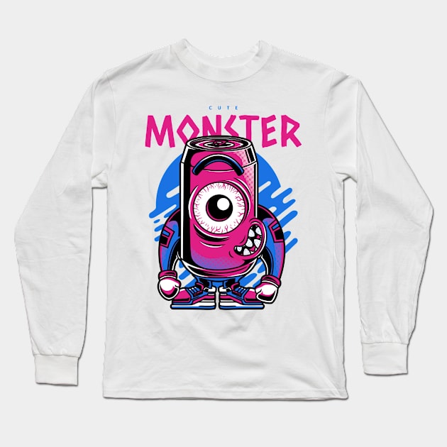 One Eyed Cute Monster Long Sleeve T-Shirt by OFM